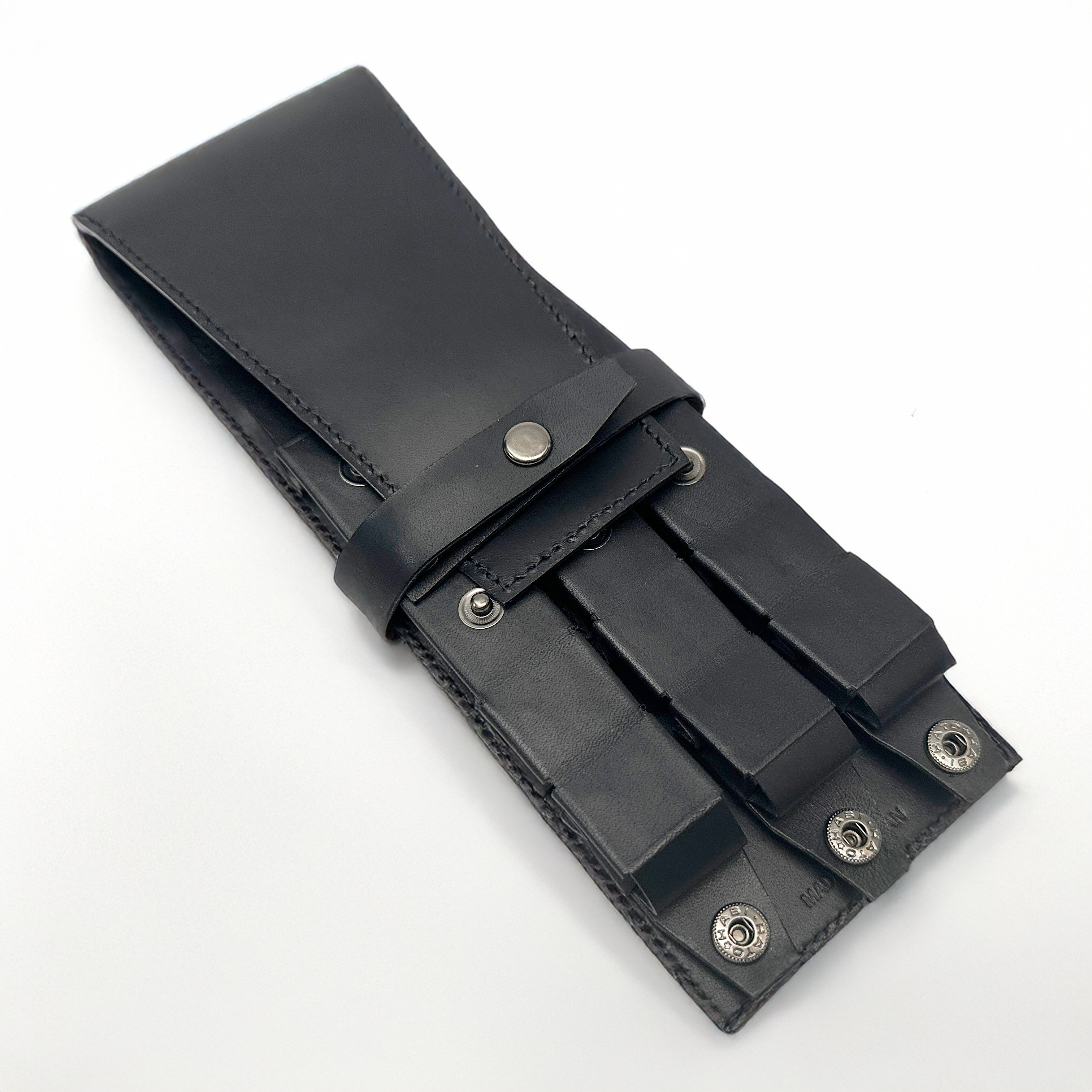 Adjustable pencase for 3 pens Leather